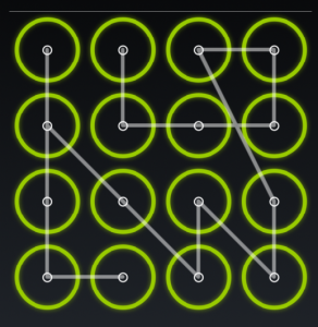 A complex android lock screen.
